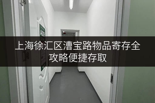 上海徐汇区漕宝路物品寄存全攻略便捷存取，尽享无忧
