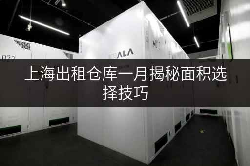 上海出租仓库一月揭秘面积选择技巧,告别空间焦虑 上海出租仓库一月揭秘面积选择技巧,告别空间焦虑