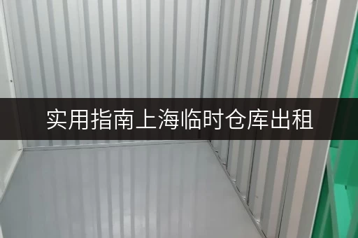 实用指南上海临时仓库出租，迷你考拉仓面积选择与案例分享