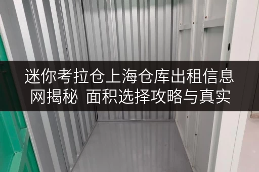 迷你考拉仓上海仓库出租信息网揭秘 面积选择攻略与真实案例分享 迷你考拉仓上海仓库出租信息网揭秘 面积选择攻略与真实案例分享