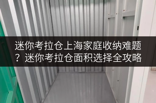 迷你考拉仓上海家庭收纳难题？迷你考拉仓面积选择全攻略