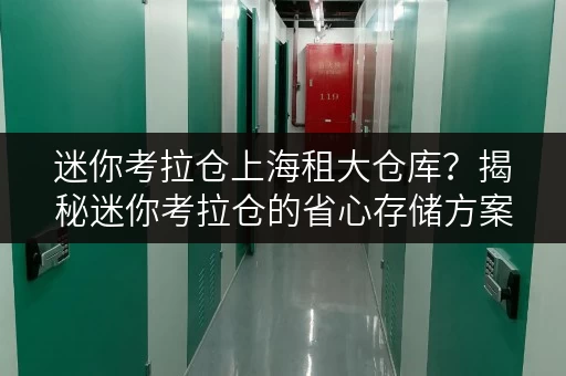 迷你考拉仓上海租大仓库?揭秘迷你考拉仓的省心存储方案 迷你考拉仓上海租大仓库?揭秘迷你考拉仓的省心存储方案