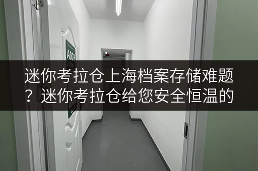 迷你考拉仓上海档案存储难题?迷你考拉仓给您安全恒温的解决方案 迷你考拉仓上海档案存储难题?迷你考拉仓给您安全恒温的解决方案