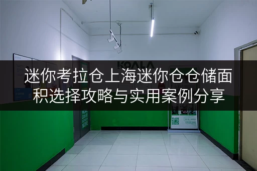 迷你考拉仓上海迷你仓仓储面积选择攻略与实用案例分享 迷你考拉仓上海迷你仓仓储面积选择攻略与实用案例分享