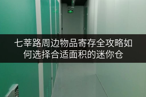 七莘路周边物品寄存全攻略如何选择合适面积的迷你仓