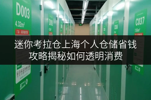 迷你考拉仓上海个人仓储省钱攻略揭秘如何透明消费,轻松省下大笔费用 迷你考拉仓上海个人仓储省钱攻略揭秘如何透明消费,轻松省下大笔费用
