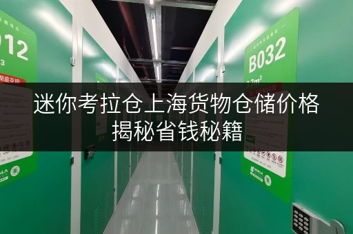 迷你考拉仓上海货物仓储价格揭秘省钱秘籍，让仓储更经济！