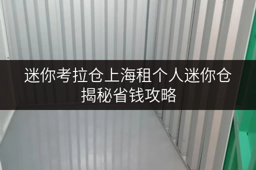 迷你考拉仓上海租个人迷你仓揭秘省钱攻略,轻松存得明明白白! 迷你考拉仓上海租个人迷你仓揭秘省钱攻略,轻松存得明明白白!