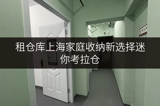 租仓库上海家庭收纳新选择迷你考拉仓，安全温湿监控，让您的物品安心“寄存”