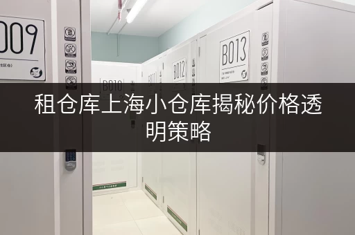 租仓库上海小仓库揭秘价格透明策略,轻松节省储物成本! 租仓库上海小仓库揭秘价格透明策略,轻松节省储物成本!