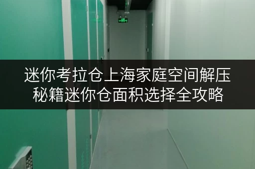 迷你考拉仓上海家庭空间解压秘籍迷你仓面积选择全攻略,打造你的私人储物空间 迷你考拉仓上海家庭空间解压秘籍迷你仓面积选择全攻略,打造你的私人储物空间