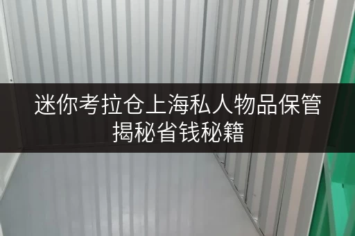 迷你考拉仓上海私人物品保管揭秘省钱秘籍,让存储无忧更经济 迷你考拉仓上海私人物品保管揭秘省钱秘籍,让存储无忧更经济