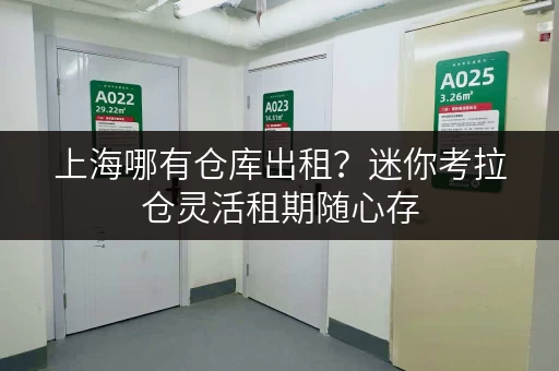上海哪有仓库出租?迷你考拉仓灵活租期随心存 上海哪有仓库出租?迷你考拉仓灵活租期随心存