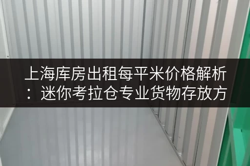 上海库房出租每平米价格解析:迷你考拉仓专业货物存放方案 上海库房出租每平米价格解析:迷你考拉仓专业货物存放方案