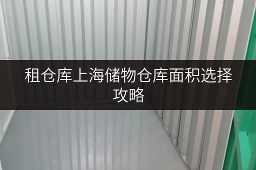 租仓库上海储物仓库面积选择攻略，让你的空间更智慧