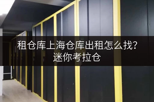 租仓库上海仓库出租怎么找？迷你考拉仓，你的便捷存储伴侣
