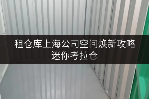 租仓库上海公司空间焕新攻略迷你考拉仓,释放办公空间,提升品质生活 租仓库上海公司空间焕新攻略迷你考拉仓,释放办公空间,提升品质生活